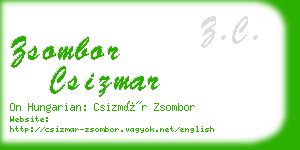 zsombor csizmar business card
